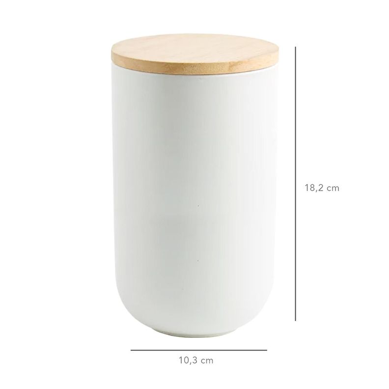 Contenedor de Cerámica Hermético Tapa Madera L Simplit-1
