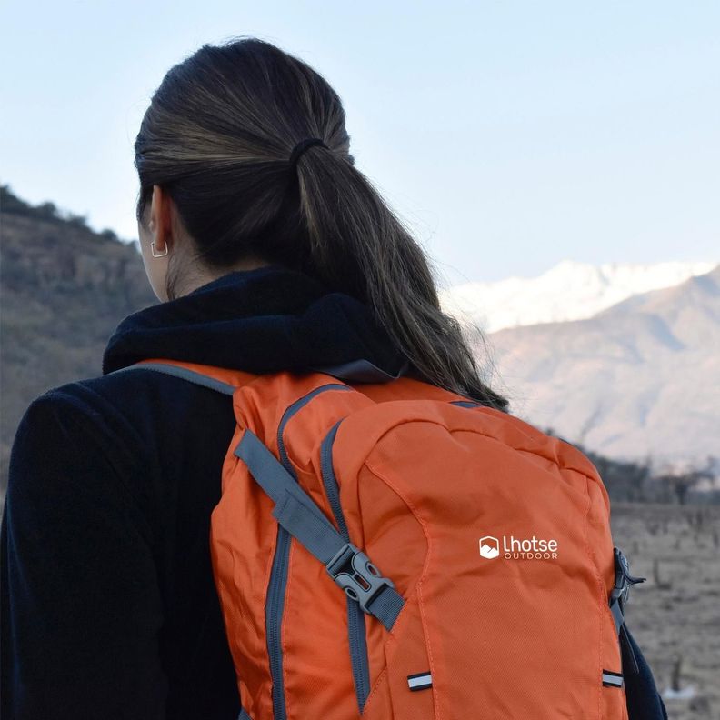 Mochila Outdoor Lhotse Plegable 25Lt Naranja-5