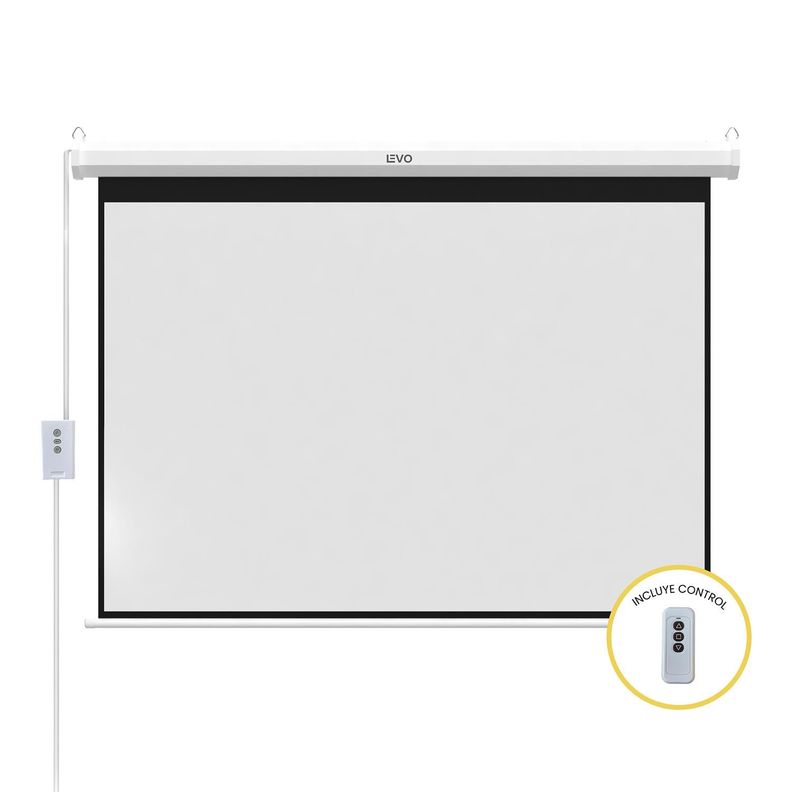 Proyector Portatil Nova 9000lm + Telón 80" Eléctrico LEVO-3