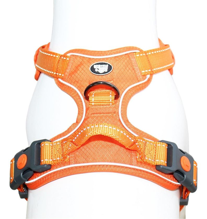 Arnés Deportivo De Control M Naranja Perro Mascan-2