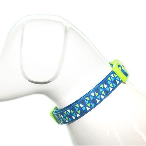 Collar Triángulo Azul Talla M Perro Mascan-0
