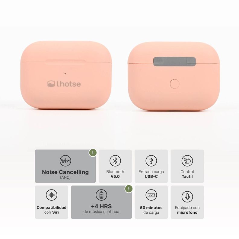 Audífonos Inalámbrico Lhotse RM7 Pro Rosado-3