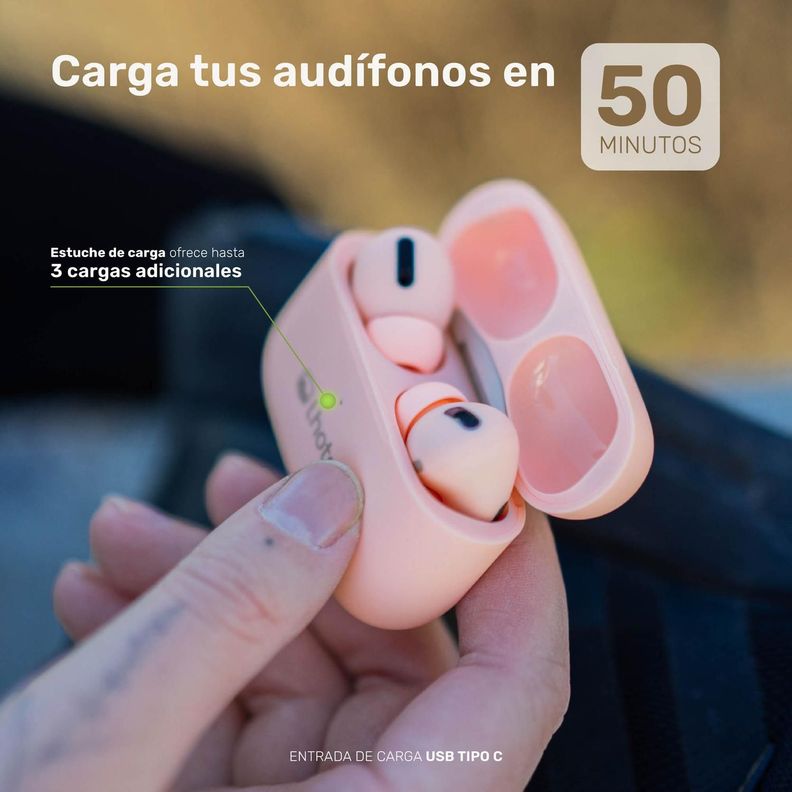 Audífonos Inalámbrico Lhotse RM7 Pro Rosado-5