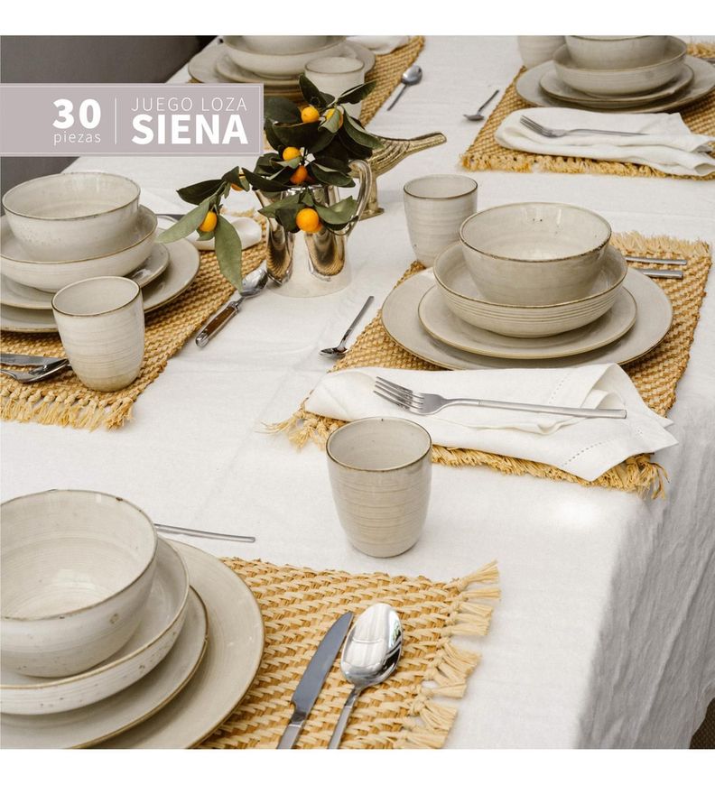 Set 4 Platos Fondo Cerámica 27,4 cm Siena Simplit-5