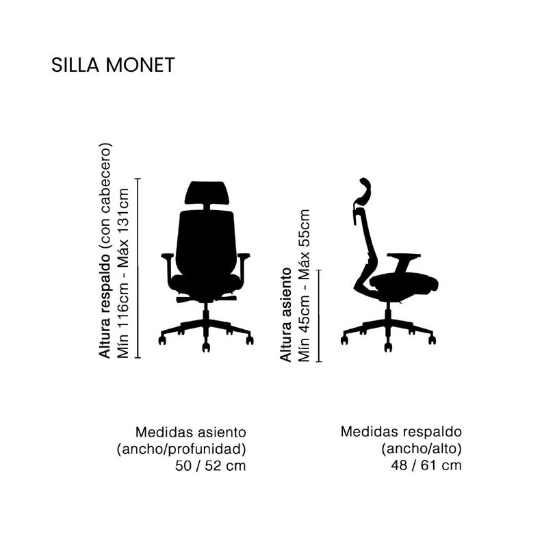 Silla Escritorio Nexa Oficina Ergonomica Negra Levo-4