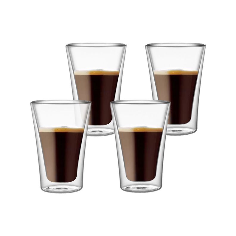 Set 4 Vasos Vidrio Doble Pared 400 ml Simplit-0