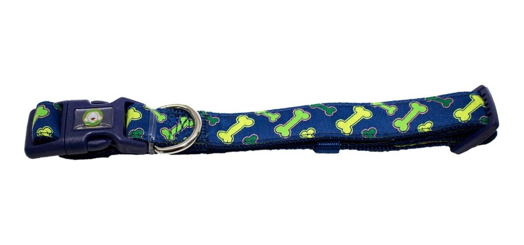 Collar Huesos Perro S Azul Mascan-0