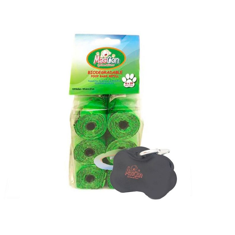 Kit Porta Bolsas Sanitarias + Bolsas Biodegradables Mascan-0