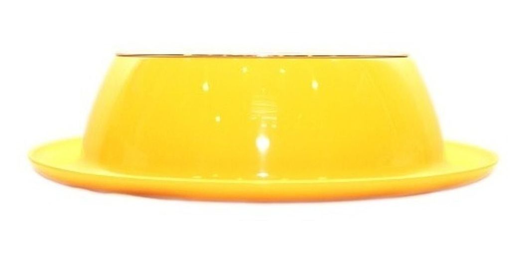 Plato Melamina Anti-hormigas Amarillo Talla L Perro-0