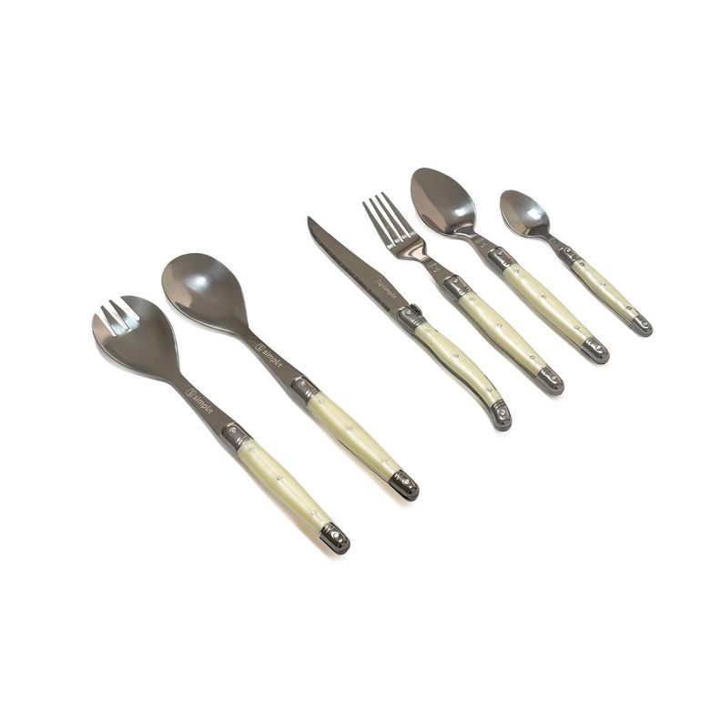 Cuchilleria 24pcs mas Cubiertos Ensalada Versalle Simplit Blanco