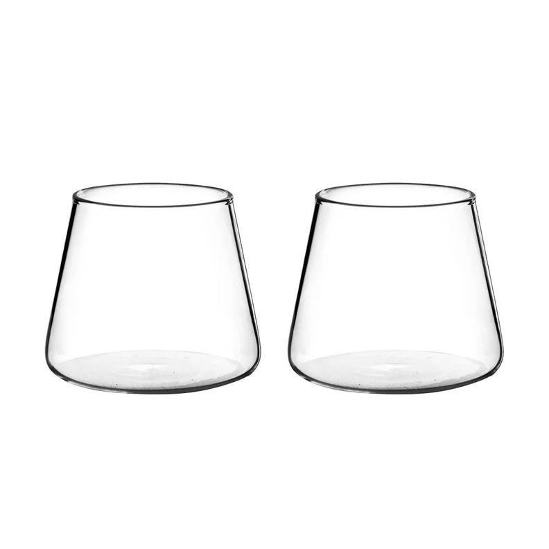 Set 2 Vasos de Vidrio Estilo Japonés 320 ml Simplit-0