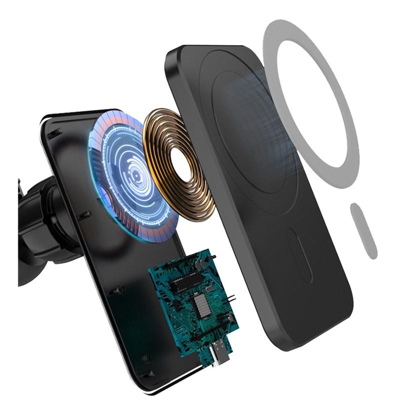 Cargador Inalámbrico Rápido Auto iPhone 12/13 V+ Levo-5