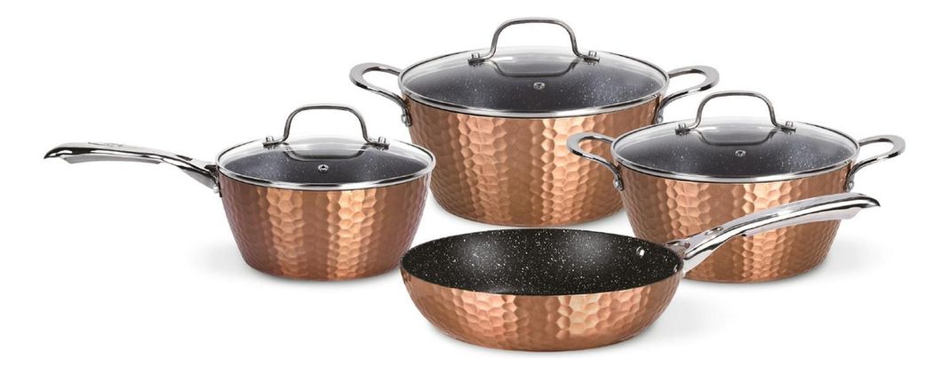 Kit Batería Cocina 7 Pza + Set 12 Utensilios Calipso Simplit-2