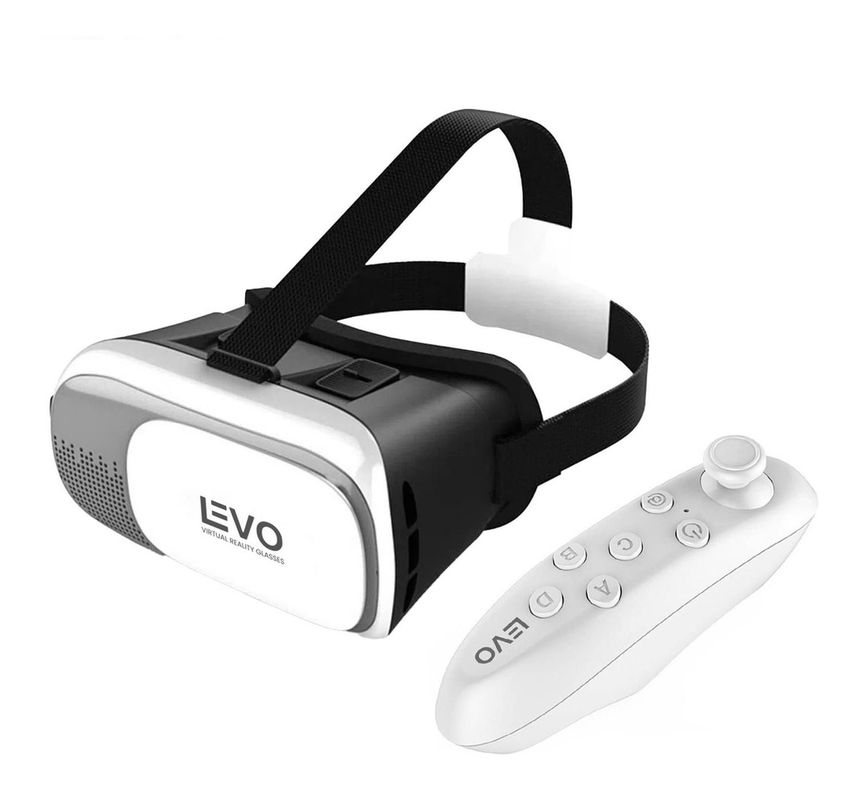Vr Box + Control Lente De Realidad Virtual LEVO Blanco