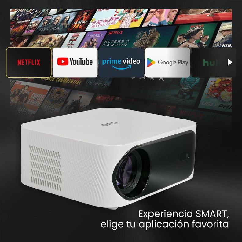 Proyector Portatil Orion 12000lm + Telón 60" Eléctrico LEVO-2