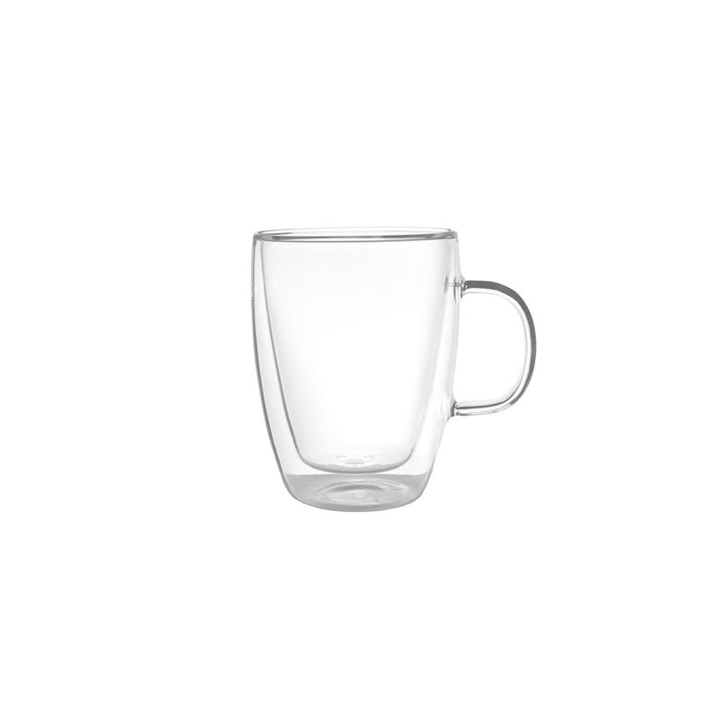 Taza de Vidrio Doble Pared 350 ml Simplit Blanco
