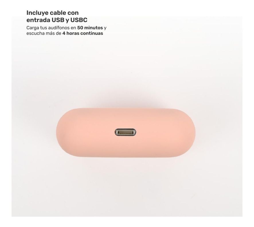 Pack Smartwatch Lhotse Vibe 05 Cream + Audífonos Rosado-6