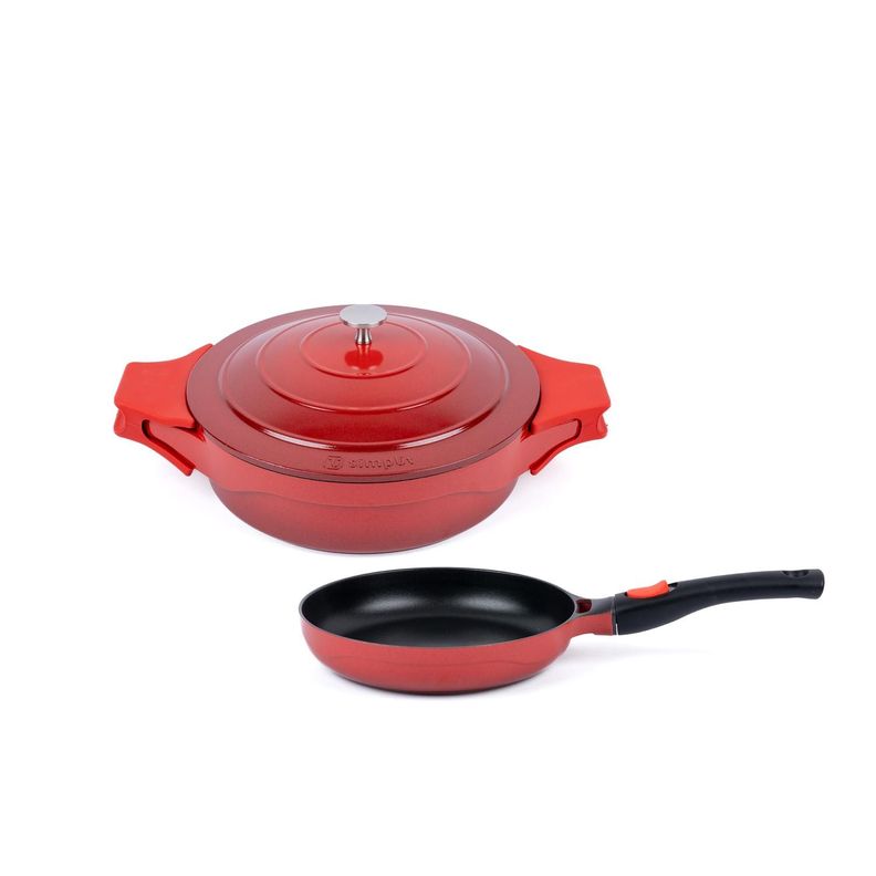 Pack Olla Cacerola 28cm + Sartén 24cm Toulouse-0
