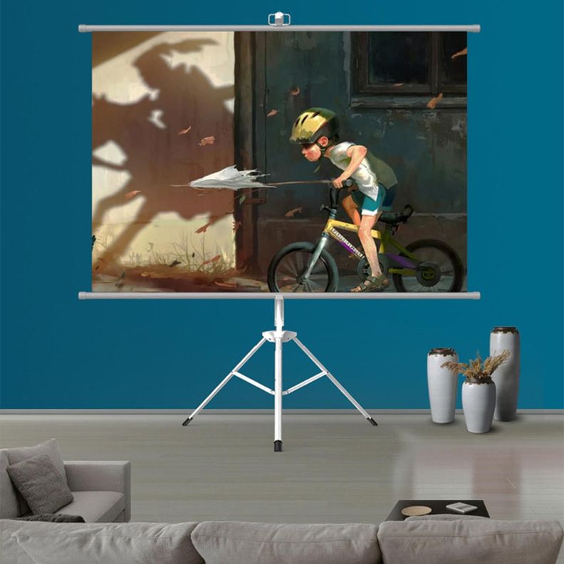 Proyector Portatil Smart Nova 9000lm + Telón 60" LEVO-6