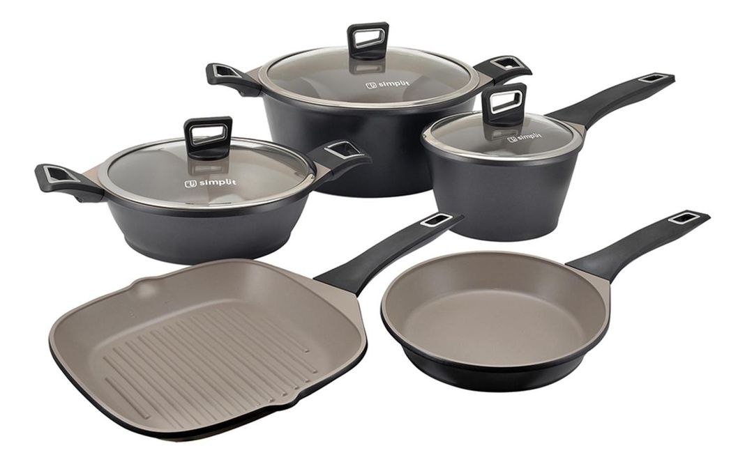 Kit Batería Cocina 8 Pza + Set 12 Utensilios Simplit-2