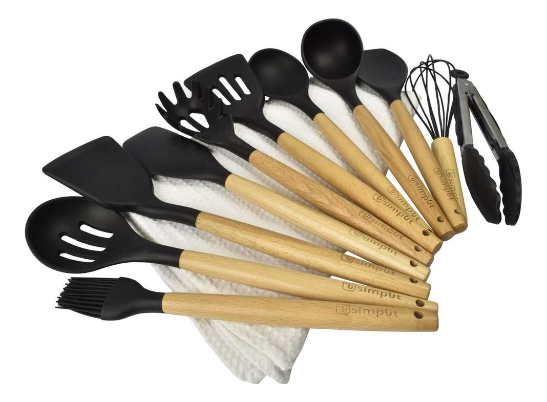 Kit Batería Cocina 8 Pza + Set 12 Utensilios Simplit-7