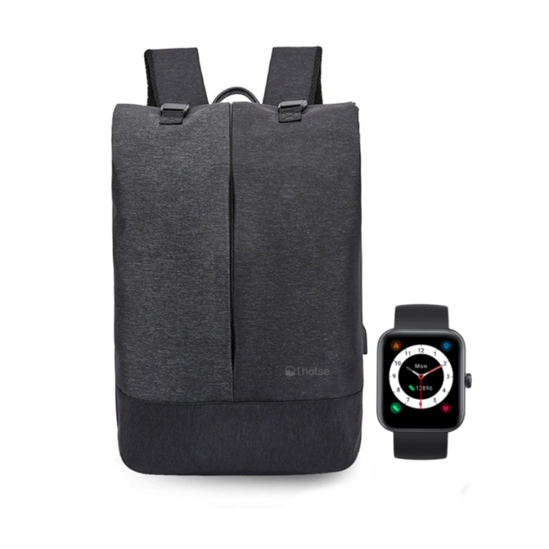 Pack Smartwatch Live 206 Black + Mochila Antirrobo Lhotse-0