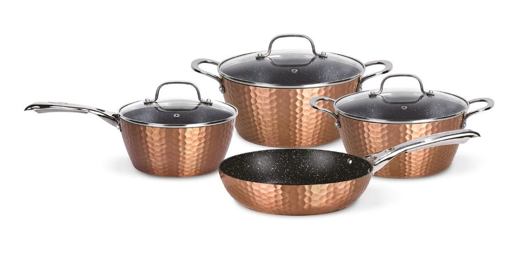 Batería de Cocina Antiadherente Copper 7 Piezas Simplit-0