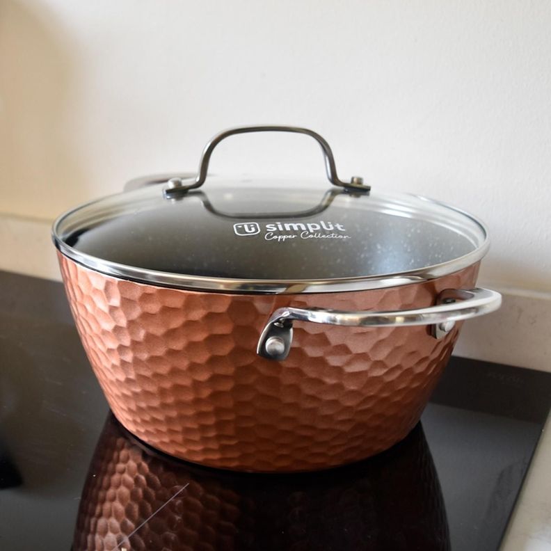 Batería de Cocina Antiadherente Copper 7 Piezas Simplit-8