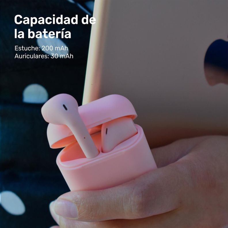 Audífonos Lhotse Bluetooth Inalámbrico Rm12 Rosado-4