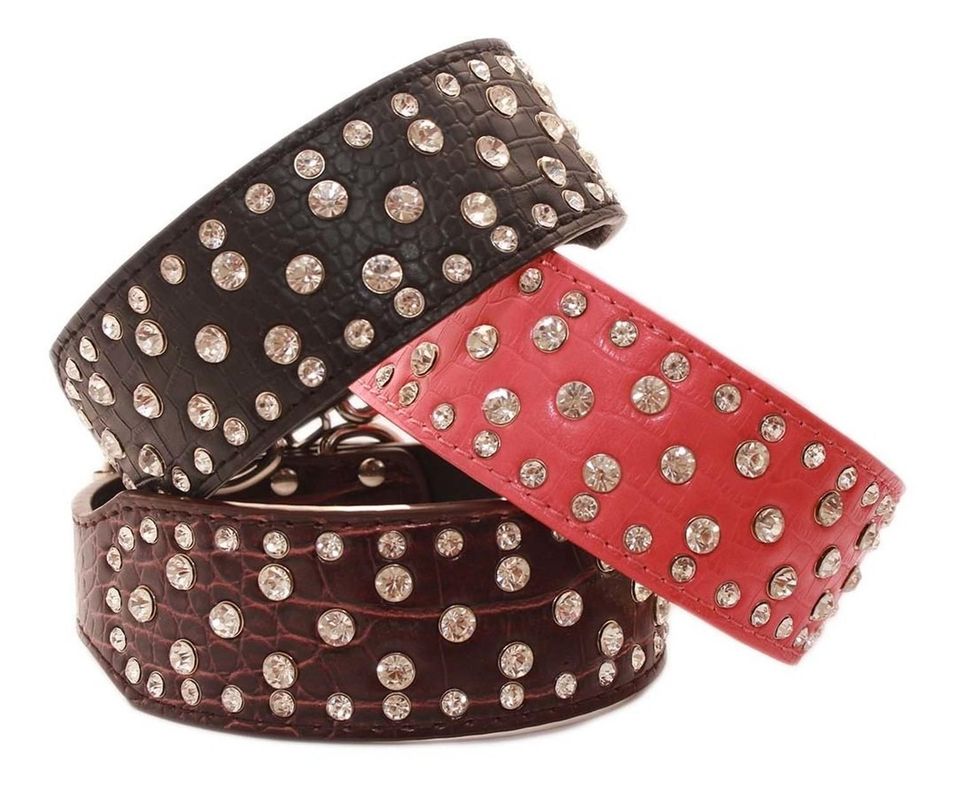 Collar Perro Con Diamantes Eco Cuero 2Xl Café Mascan-2