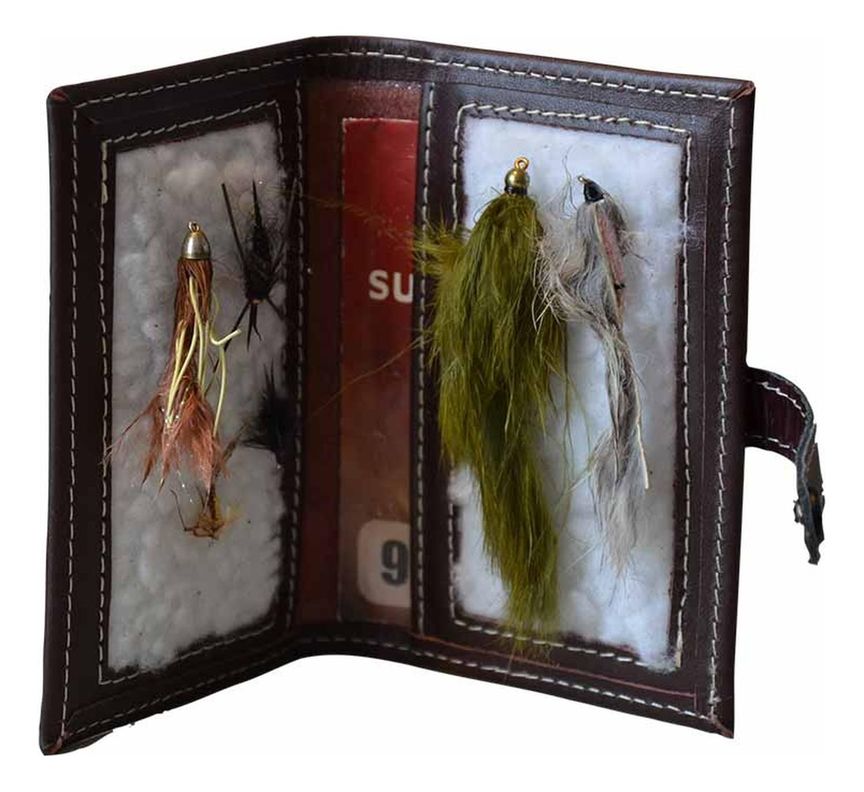Porta Mosca Cuero Fly Fishing Hecho A Mano Raiquen-2