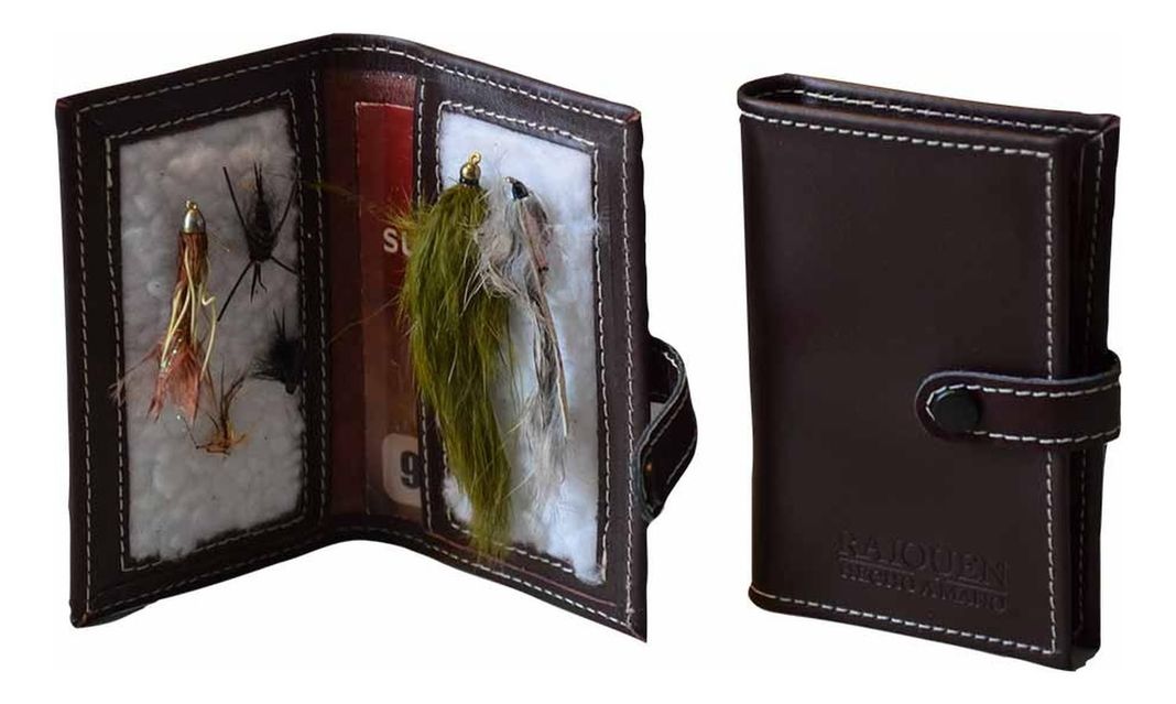 Porta Mosca Cuero Fly Fishing Hecho A Mano Raiquen-3