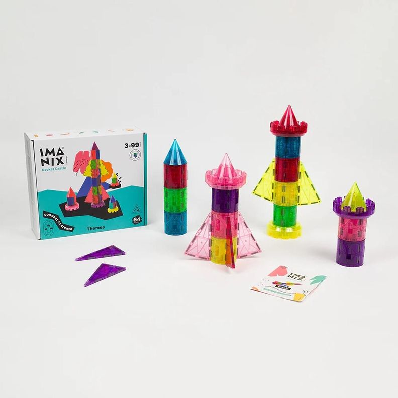 Imanix Rocket Castle 64 Piezas Magneticas Surtido
