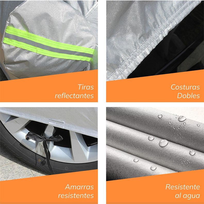 Carpa Funda Cubre Auto Impermeable Premium con Felpa Xroad-2