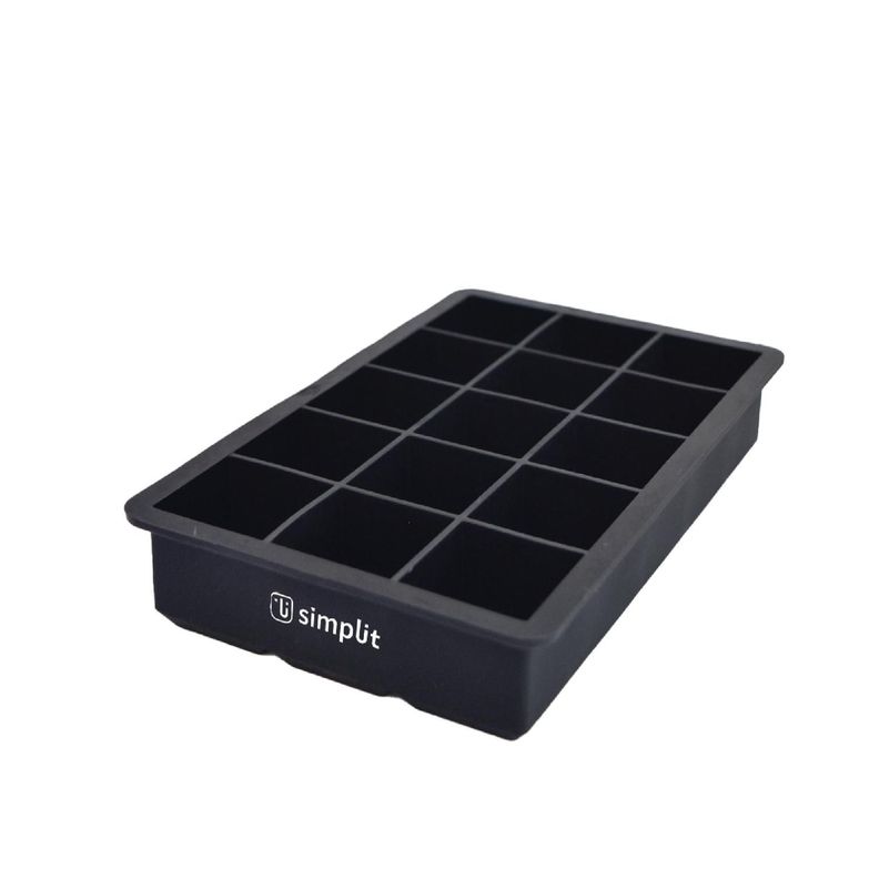 Cubeta de Hielo Silicona 15 Hielos Simplit Negro