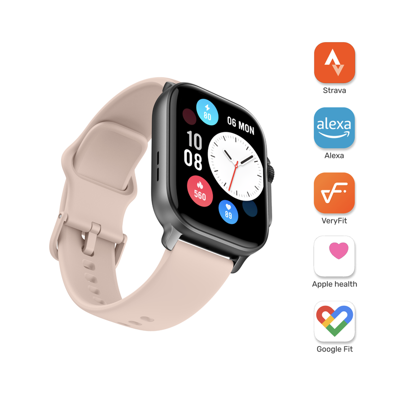 Pack Smartwatch Connect S03 Pink + Audífono RM7 Black Lhotse-1