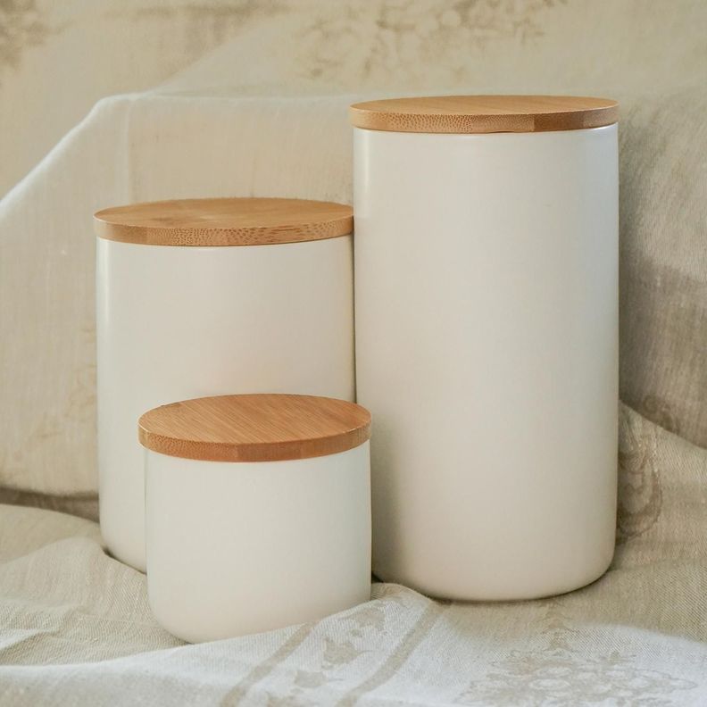 Contenedor de Cerámica Hermético Tapa Madera M Simplit-1