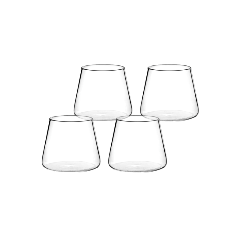 Pack 4 Vasos de Vidrio Estilo Japonés 320 ml Simplit-0