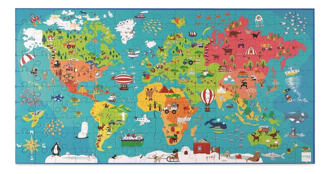 Puzzle 150Pcs Mapa Del Mundo Scratch Europe-0