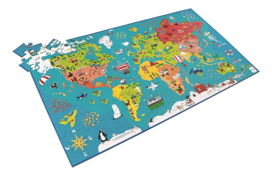 Puzzle 150Pcs Mapa Del Mundo Scratch Europe-1