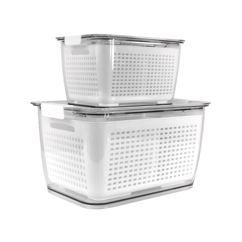 Pack Organizador de Refrigerador M + L Simplit Blanco
