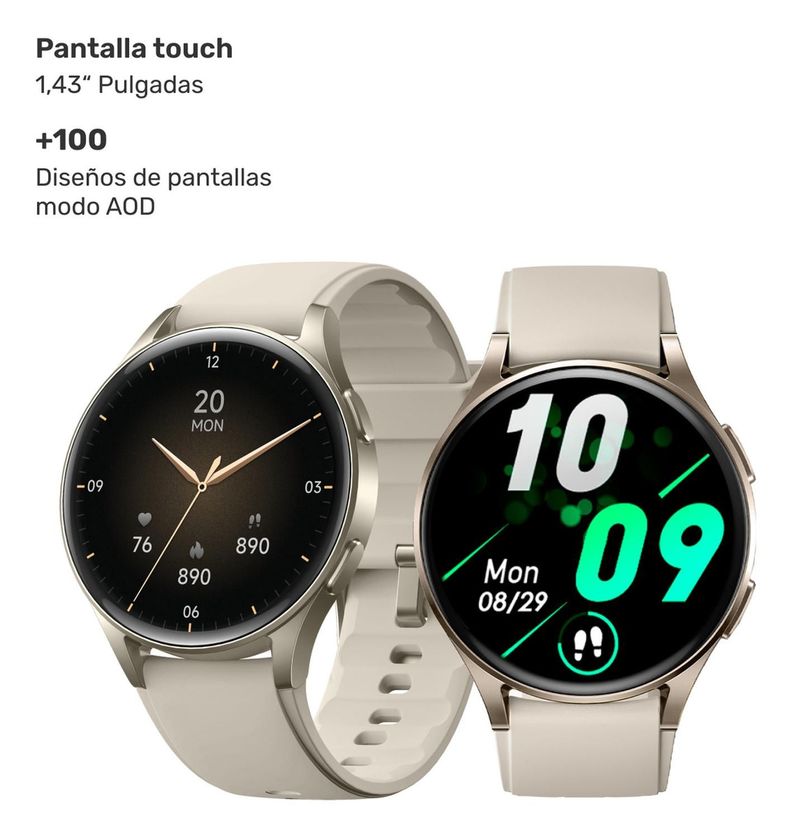 Reloj Smartwatch Lhotse Vibe 05 GPS Cream 42mm-5