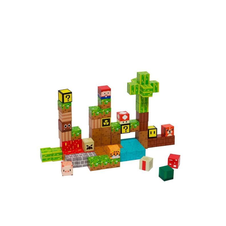 Juego Bloques Magneticos 75pcs MineBlocks Mundo Bandu Surtido