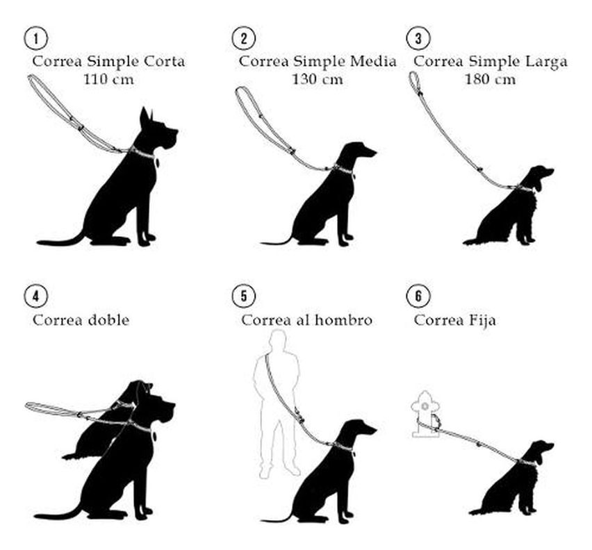 Correa Ramal Trenza Negra Perro Mascan-2