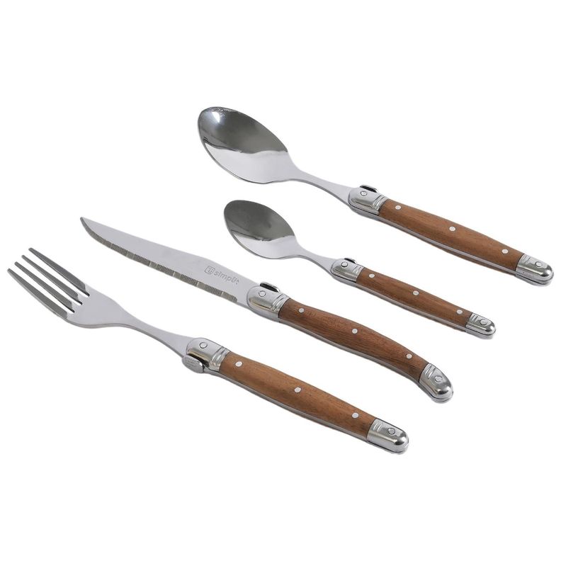 Set de Cuchilleria 24 pcs Cubiertos Le Mans Simplit Cafe