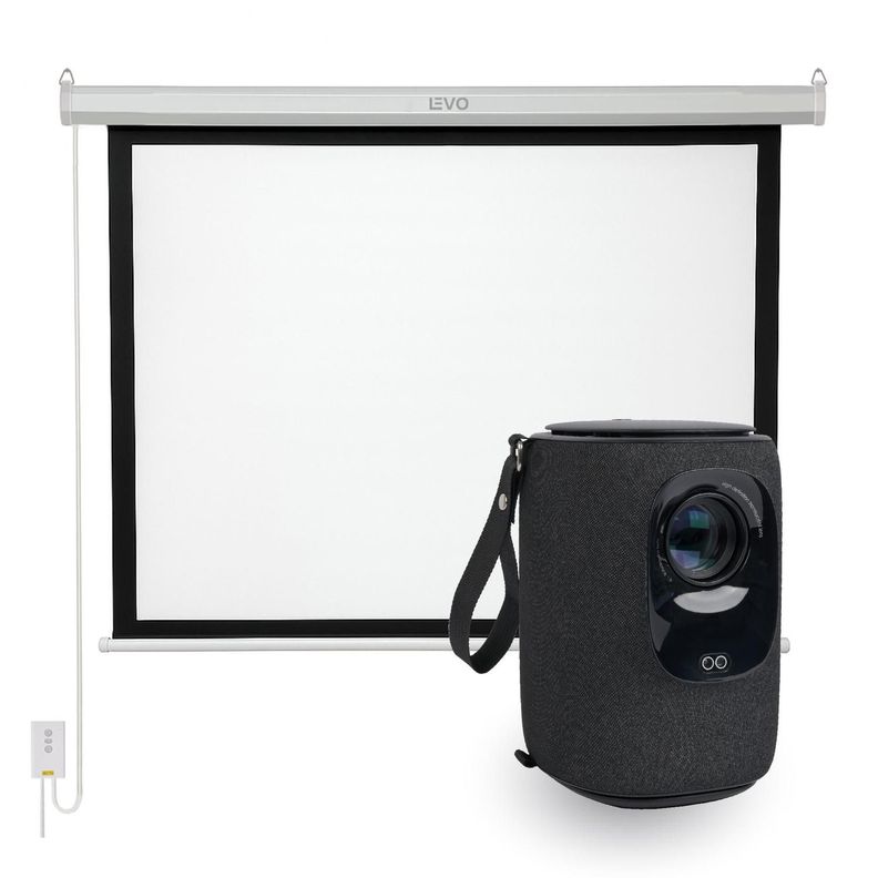 Proyector Portátil Nova 9000lm + Telón Eléctrico 60\