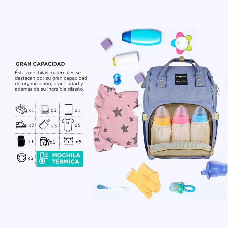 Mochila Maternal Pañalera Bebé Freaky Mommy Lila-2