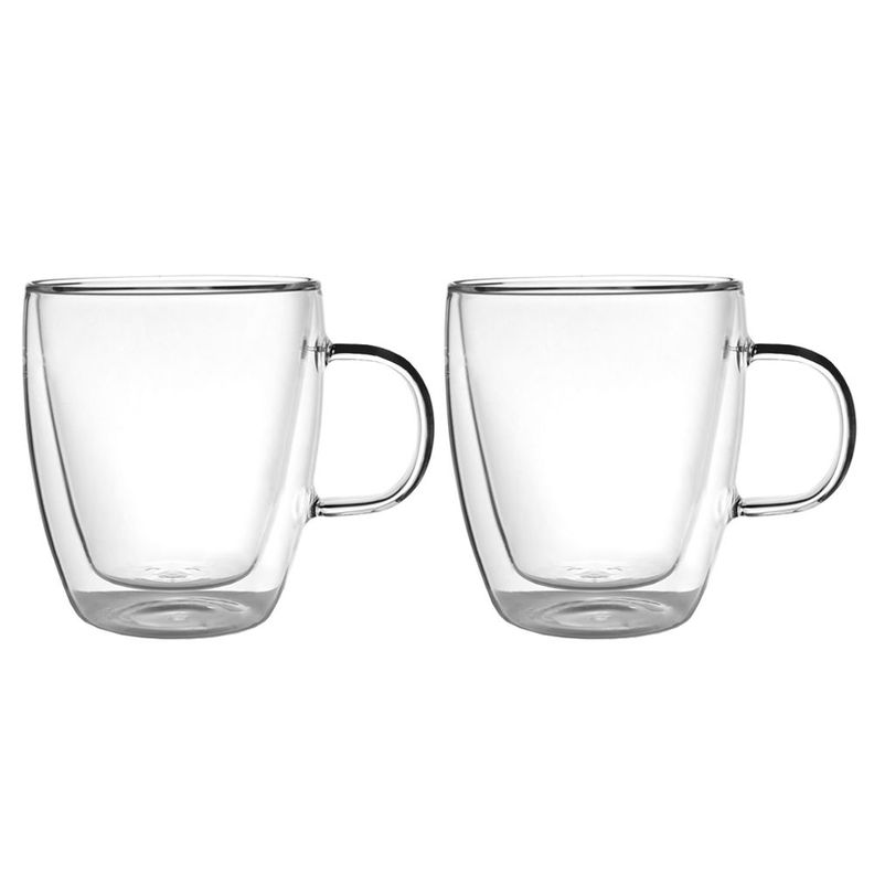 Set 4 Tazas de Vidrio Doble Pared 350 ml Simplit-2