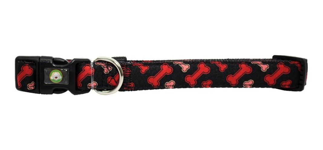 Collar Huesos Perro S Negro Mascan-1