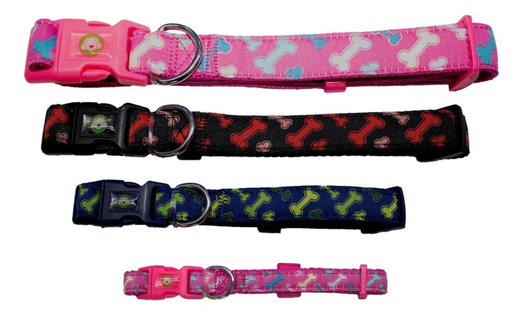 Collar Huesos Perro S Negro Mascan-3